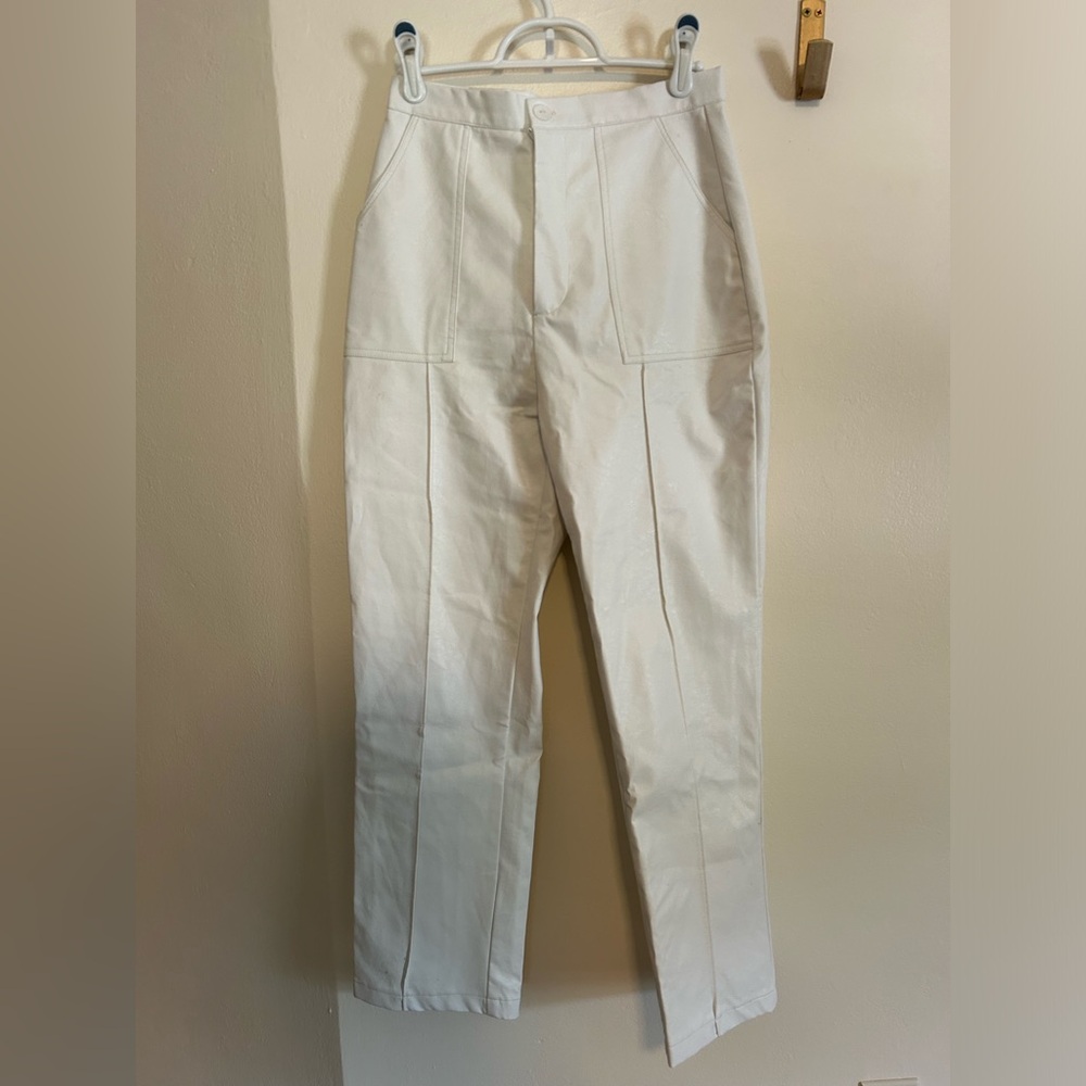 Princess Polly white leather pants